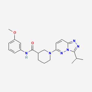 molecular formula C21H26N6O2 B10983402 N-(3-methoxyphenyl)-1-[3-(propan-2-yl)[1,2,4]triazolo[4,3-b]pyridazin-6-yl]piperidine-3-carboxamide 