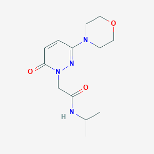 molecular formula C13H20N4O3 B10983457 2-[3-(morpholin-4-yl)-6-oxopyridazin-1(6H)-yl]-N-(propan-2-yl)acetamide 