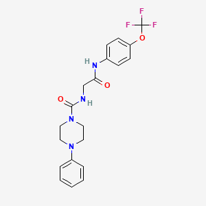 molecular formula C20H21F3N4O3 B10983494 N-(2-oxo-2-{[4-(trifluoromethoxy)phenyl]amino}ethyl)-4-phenylpiperazine-1-carboxamide 