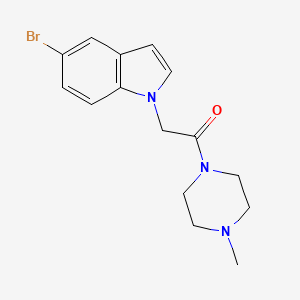 molecular formula C15H18BrN3O B10983517 2-(5-bromo-1H-indol-1-yl)-1-(4-methylpiperazin-1-yl)ethanone 