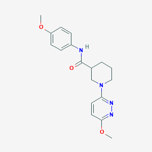 molecular formula C18H22N4O3 B10983583 N-(4-methoxyphenyl)-1-(6-methoxypyridazin-3-yl)piperidine-3-carboxamide 