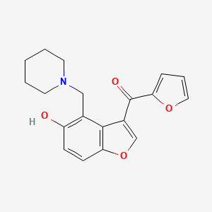 molecular formula C19H19NO4 B10983745 Furan-2-yl[5-hydroxy-4-(piperidin-1-ylmethyl)-1-benzofuran-3-yl]methanone 