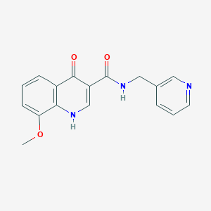 molecular formula C17H15N3O3 B10984172 8-methoxy-4-oxo-N-(pyridin-3-ylmethyl)-1,4-dihydroquinoline-3-carboxamide 