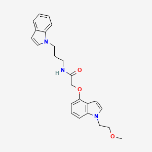 molecular formula C24H27N3O3 B10984277 N-[3-(1H-indol-1-yl)propyl]-2-{[1-(2-methoxyethyl)-1H-indol-4-yl]oxy}acetamide 