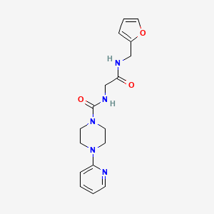 molecular formula C17H21N5O3 B10984323 N-{2-[(furan-2-ylmethyl)amino]-2-oxoethyl}-4-(pyridin-2-yl)piperazine-1-carboxamide 