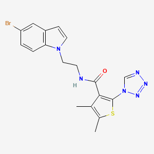 molecular formula C18H17BrN6OS B10984349 N-[2-(5-bromo-1H-indol-1-yl)ethyl]-4,5-dimethyl-2-(1H-tetrazol-1-yl)thiophene-3-carboxamide 