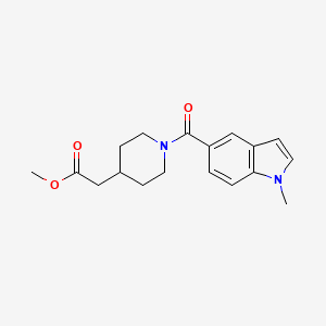 molecular formula C18H22N2O3 B10984536 methyl {1-[(1-methyl-1H-indol-5-yl)carbonyl]piperidin-4-yl}acetate 