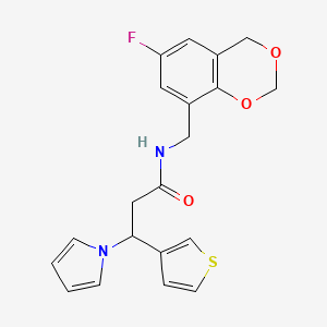 molecular formula C20H19FN2O3S B10984551 N-[(6-fluoro-4H-1,3-benzodioxin-8-yl)methyl]-3-(1H-pyrrol-1-yl)-3-(3-thienyl)propanamide 