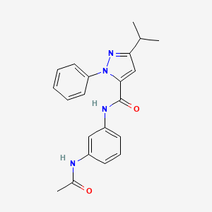 molecular formula C21H22N4O2 B10984609 N-[3-(acetylamino)phenyl]-1-phenyl-3-(propan-2-yl)-1H-pyrazole-5-carboxamide 