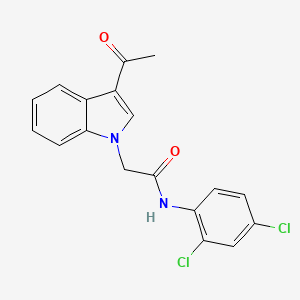 molecular formula C18H14Cl2N2O2 B10984747 2-(3-acetyl-1H-indol-1-yl)-N-(2,4-dichlorophenyl)acetamide 
