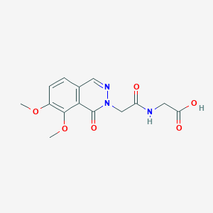 molecular formula C14H15N3O6 B10984795 N-[(7,8-dimethoxy-1-oxophthalazin-2(1H)-yl)acetyl]glycine 