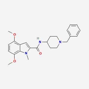 molecular formula C24H29N3O3 B10984906 N-(1-benzylpiperidin-4-yl)-4,7-dimethoxy-1-methyl-1H-indole-2-carboxamide 