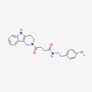 molecular formula C24H27N3O3 B10984919 N-[2-(4-methoxyphenyl)ethyl]-4-oxo-4-(1,3,4,5-tetrahydro-2H-pyrido[4,3-b]indol-2-yl)butanamide CAS No. 1071914-01-6