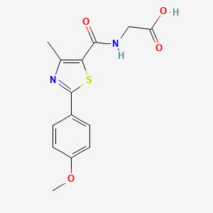molecular formula C14H14N2O4S B10984957 N-{[2-(4-methoxyphenyl)-4-methyl-1,3-thiazol-5-yl]carbonyl}glycine 