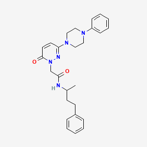 molecular formula C26H31N5O2 B10985041 2-[6-oxo-3-(4-phenylpiperazin-1-yl)pyridazin-1(6H)-yl]-N-(4-phenylbutan-2-yl)acetamide 