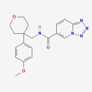 molecular formula C19H21N5O3 B10985065 N-{[4-(4-methoxyphenyl)tetrahydro-2H-pyran-4-yl]methyl}tetrazolo[1,5-a]pyridine-6-carboxamide 
