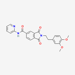 molecular formula C24H21N3O5 B10985075 2-[2-(3,4-dimethoxyphenyl)ethyl]-1,3-dioxo-N-(pyridin-2-yl)-2,3-dihydro-1H-isoindole-5-carboxamide 