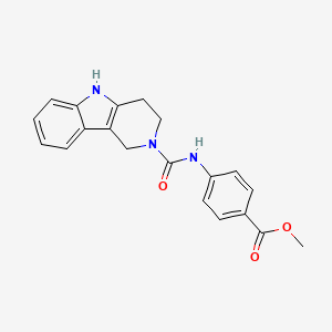 molecular formula C20H19N3O3 B10985233 methyl 4-[(1,3,4,5-tetrahydro-2H-pyrido[4,3-b]indol-2-ylcarbonyl)amino]benzoate 