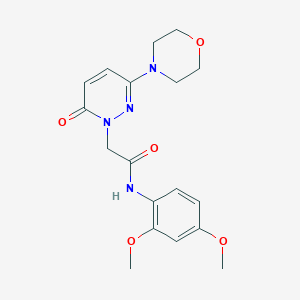 molecular formula C18H22N4O5 B10985270 N-(2,4-dimethoxyphenyl)-2-[3-(morpholin-4-yl)-6-oxopyridazin-1(6H)-yl]acetamide 