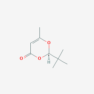 molecular formula C9H14O3 B010986 (R)-2-tert-Butyl-6-methyl-1,3-dioxin-4-one CAS No. 107289-20-3