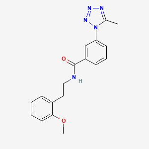 molecular formula C18H19N5O2 B10987347 N-[2-(2-methoxyphenyl)ethyl]-3-(5-methyl-1H-tetrazol-1-yl)benzamide 