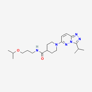 molecular formula C20H32N6O2 B10987580 N-[3-(propan-2-yloxy)propyl]-1-[3-(propan-2-yl)[1,2,4]triazolo[4,3-b]pyridazin-6-yl]piperidine-4-carboxamide 