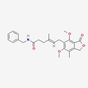 molecular formula C25H29NO5 B10987828 (4E)-N-benzyl-6-(4,6-dimethoxy-7-methyl-3-oxo-1,3-dihydro-2-benzofuran-5-yl)-4-methylhex-4-enamide 