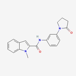 molecular formula C20H19N3O2 B10987865 1-methyl-N-(3-(2-oxopyrrolidin-1-yl)phenyl)-1H-indole-2-carboxamide 