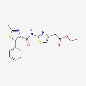 molecular formula C18H17N3O3S2 B10988470 Ethyl (2-{[(2-methyl-5-phenyl-1,3-thiazol-4-yl)carbonyl]amino}-1,3-thiazol-4-yl)acetate 