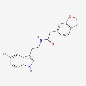 molecular formula C20H19ClN2O2 B10988811 N-[2-(5-chloro-1H-indol-3-yl)ethyl]-2-(2,3-dihydro-1-benzofuran-6-yl)acetamide 
