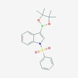 molecular formula C20H22BNO4S B109892 1-(Phenylsulfonyl)-3-(4,4,5,5-tetramethyl-1,3,2-dioxaborolan-2-yl)-1H-indole CAS No. 870717-93-4