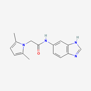 molecular formula C15H16N4O B10989799 N-(1H-benzimidazol-5-yl)-2-(2,5-dimethyl-1H-pyrrol-1-yl)acetamide 