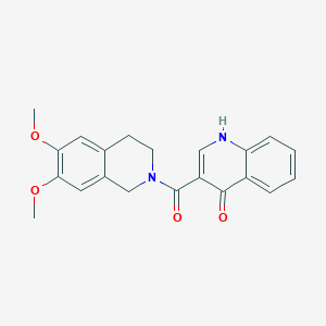 molecular formula C21H20N2O4 B10989922 (6,7-dimethoxy-3,4-dihydroisoquinolin-2(1H)-yl)(4-hydroxyquinolin-3-yl)methanone 
