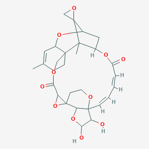 B010990 (20Z,22Z)-25,26-dihydroxy-10,16-dimethylspiro[2,5,13,18,27,31-hexaoxaheptacyclo[22.4.3.114,17.01,3.07,12.07,16.024,28]dotriaconta-10,20,22-triene-15,2'-oxirane]-4,19-dione CAS No. 102852-49-3