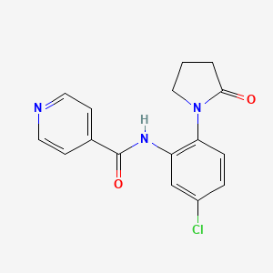 molecular formula C16H14ClN3O2 B10990454 N-[5-chloro-2-(2-oxopyrrolidin-1-yl)phenyl]pyridine-4-carboxamide 