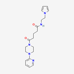 molecular formula C20H27N5O2 B10990680 5-oxo-5-[4-(pyridin-2-yl)piperazin-1-yl]-N-[2-(1H-pyrrol-1-yl)ethyl]pentanamide 