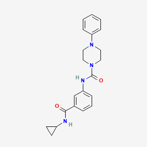 molecular formula C21H24N4O2 B10991602 N-[3-(cyclopropylcarbamoyl)phenyl]-4-phenylpiperazine-1-carboxamide 