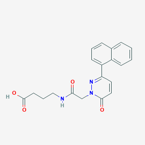 molecular formula C20H19N3O4 B10991804 4-({[3-(naphthalen-1-yl)-6-oxopyridazin-1(6H)-yl]acetyl}amino)butanoic acid 