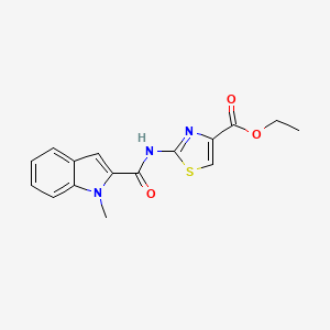 molecular formula C16H15N3O3S B10992187 ethyl (2Z)-2-{[(1-methyl-1H-indol-2-yl)carbonyl]imino}-2,3-dihydro-1,3-thiazole-4-carboxylate 