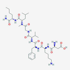 molecular formula C39H65N9O9 B109922 [Lys5,MeLeu9,Nle10]-NKA(4-10) CAS No. 137565-28-7