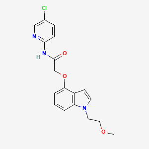 molecular formula C18H18ClN3O3 B10992392 N-(5-chloropyridin-2-yl)-2-{[1-(2-methoxyethyl)-1H-indol-4-yl]oxy}acetamide 