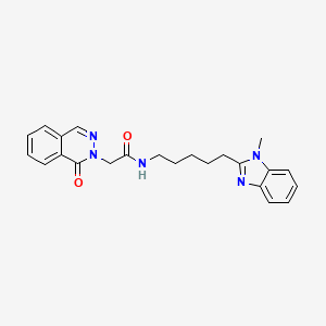 molecular formula C23H25N5O2 B10992920 N-[5-(1-methyl-1H-benzimidazol-2-yl)pentyl]-2-(1-oxophthalazin-2(1H)-yl)acetamide 