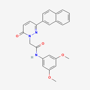 molecular formula C24H21N3O4 B10993079 N-(3,5-dimethoxyphenyl)-2-(3-(naphthalen-2-yl)-6-oxopyridazin-1(6H)-yl)acetamide 