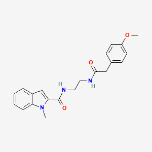 molecular formula C21H23N3O3 B10993510 N-(2-{[(4-methoxyphenyl)acetyl]amino}ethyl)-1-methyl-1H-indole-2-carboxamide 