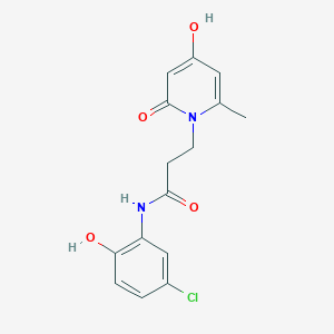 molecular formula C15H15ClN2O4 B10993845 N-(5-chloro-2-hydroxyphenyl)-3-(4-hydroxy-6-methyl-2-oxopyridin-1(2H)-yl)propanamide 