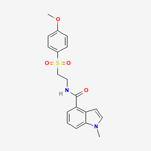 molecular formula C19H20N2O4S B10993971 N-{2-[(4-methoxyphenyl)sulfonyl]ethyl}-1-methyl-1H-indole-4-carboxamide 