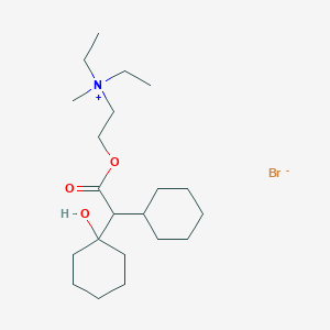 Diethyl(2-hydroxyethyl)methylammonium bromide alpha-cyclohexyl-1-hydro xycyclohexaneacetate