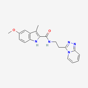 molecular formula C19H19N5O2 B10994031 5-methoxy-3-methyl-N-[2-([1,2,4]triazolo[4,3-a]pyridin-3-yl)ethyl]-1H-indole-2-carboxamide 