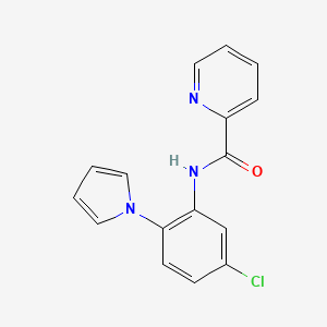 molecular formula C16H12ClN3O B10994439 N-[5-chloro-2-(1H-pyrrol-1-yl)phenyl]pyridine-2-carboxamide 