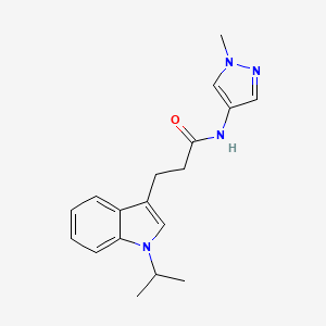 molecular formula C18H22N4O B10994452 N-(1-methyl-1H-pyrazol-4-yl)-3-[1-(propan-2-yl)-1H-indol-3-yl]propanamide 